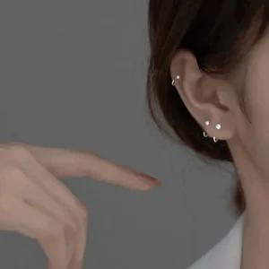 피어싱 링 화이트 블랙 실버 앤 6mm 999 8mm 10mm (43k1r)