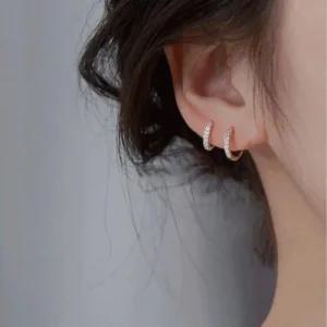 써지컬스틸귀걸이 라운드 베이직 925 8mm 6mm (43k34)