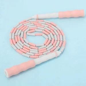 꼬임 방지 구슬 줄넘기 핑크/아동 운동 학교 초등 학생 아동용 운동용 태권도 어린이 음악 리듬 체육
