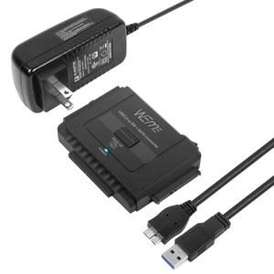 HDD/SSD 및 IDE HDD를 위한 범용 2 5/3 5 하드 드라이브 디스크 컨버터가 장착된 WEme USB 3 0 to SATA/IDE 어댑터 6TB 원터치 백업 12V 2A 전원 노트북용 케이블