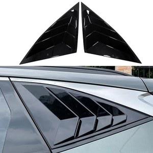 현대 2022에 적합한 보이우스 2PCS ABS - 투싼 자동차 외장 스포츠 스타일 사이드 에어 벤트 커버 액세서리 리어 윈도우 루버, N 라인에 맞지 않음 밝은 블랙