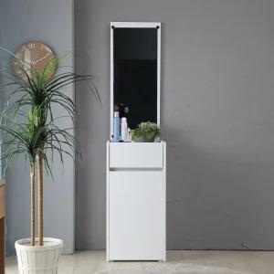 [우아미가구]유솔 틈새 스탠딩 수납 거울 화장대