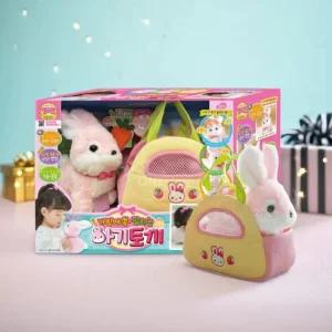 원앤원 먹고자고 말하는 아기토끼 헬로펫 인형 키우기 사운드 애착 봉제인형 정서발달 유아