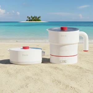 코릭 접이식 멀티쿠커 전기 포트 여행용 2개입