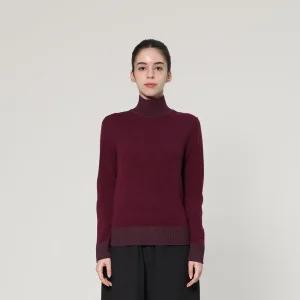 하이넥 베이직 풀오버 (UFJKTN34GS-WINE)