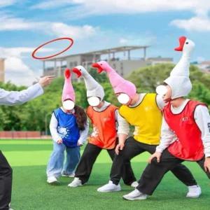 머리에 링 넣기 게임 단체게임 링던지기 야유회 레크레이션 흰거위 핑크거위