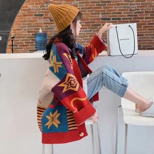 [롯데백화점]샐리 멀티 패턴 루즈핏 가디건_I5D-CCA002