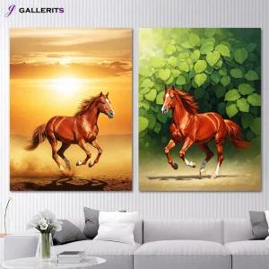 [갤러리츠] 일출 붉은 말 그림 돈들어오는 거실 액자 병오년 가게오픈선물