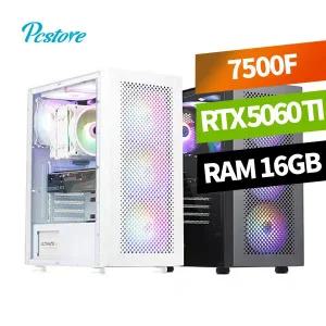 피씨스토어 AMD 베스트 배틀그라운드 게이밍PC 라이젠5 7500F RTX5060Ti (16GB, M.2 500GB)