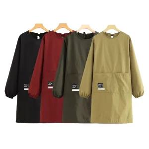 살림마녀 긴팔 방수 앞치마 입는 애견미용 앞치마