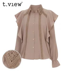 [티뷰] 레이스러플카라블라우스_V5C-CBL028
