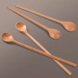 비취우드 롱 티스푼 2P 나무 긴스푼 원목 커피스푼/우드스푼/롱드링크/스푼/우드/1인/유아/식기/세트/티스