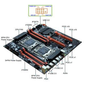 X99 마더보드 듀얼 CPU LGA 2011 3 소켓 데스크탑 메인보드 C612 칩 지원 USB3.0 SATA3 DDR4 M.2 NVME 인텔 제온 DS-SJ DS-TE