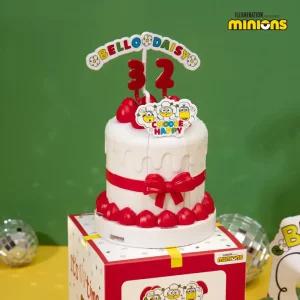 미니언즈 이츠초타임 케이크토퍼 생일 데코픽 생일토퍼 촛불 숫자초 파자마파티 케이크초