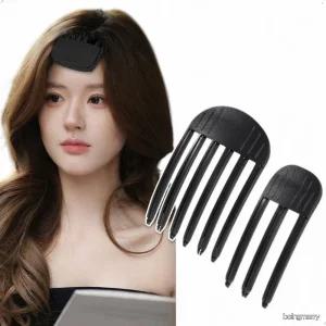 뿌리볼륨 정수리 헤어 집게 빗핀 남녀공용 셀프 스타일링 2종 세트 블랙