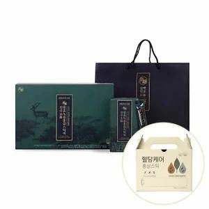 [행사] 진웰스 발효녹용홍삼스틱의 진수 30포 (쇼핑백증정) + 진웰스 혈당케어 홍삼스틱 30포 (추가증정)