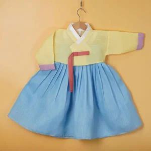 [보리보리/한설한복]한설한복1806.S 레몬빛 스카이 모던하게 고급여아한복