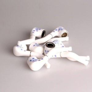 1pcs 228 미니 파이프 크리 에이 티브 필터 담배 홀더 요로 휴대용 파란색과 흰색