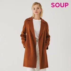 싱글버튼 롱기장 칼라 코트(OZAHCQ1)