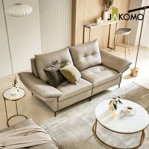 [무이자60][자코모] 델리 3인 레체 이태리 천연면피 소가죽 소파(전면가죽)+스툴