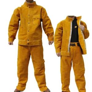 용접복 상의 하의 방진복 화재 방지 안전 납복 작업복 노랑색 상하세트 L
