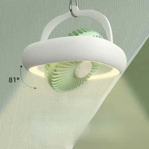 무선써큘레이터 야외 캠핑 LED 조명 실링팬 타프팬 실링팬(3단바람/자동쉐이킹)+리모컨-그레이