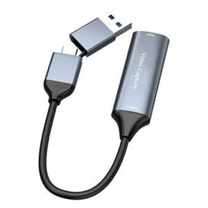 캡처보드 4K USB3 Type 비디오 캡처 카드 PC 컴퓨터 DSLR 카메라 라이브 스트리밍 기록용 1080P HDMI 호환 게임 그래버 박스