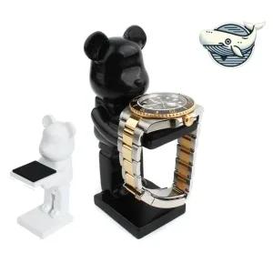 귀여운 곰 캐릭터 시계받침대 다용도 피규어 시계받침대 액세서리받침대 반지받침대 팔찌받침대