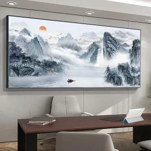 대형 동양화 그림액자 인테리어 풍경화 돈 수묵화