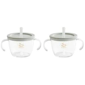 릿첼 아스타 아기 첫 빨대컵 물컵 연습 그레이 2개