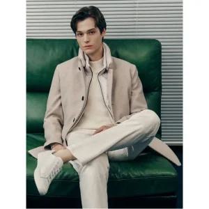 [Prestige] 울 솔리드 칼라퍼 코트  베이지 (GA4X30P08A)