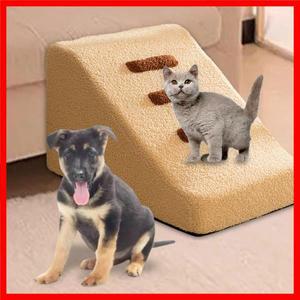 노년견용 내구성 안정적인 강아지 계단 고양이 기계 세척 가능 커버 부드러운 경사 모양 개 사다리 미끄럼