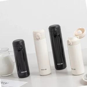 키친아트 원터치 물통 물병 500ml 물컵 진공 라팔 스텐 텀블러 보온병 보냉병 2종택1