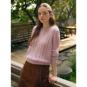 [롯데백화점]올리브데올리브 시어 케이블 알파카 풀오버 OK5WP953