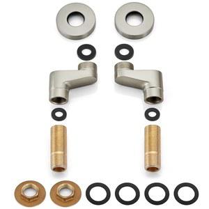 에어루이다 벽걸이 3-3/8인치 클로풋 욕조 어댑터 2.17인치 브러시드 니켈 연장 나사 조절식 샤워 수도꼭지 스윙 암 상업용 유틸리티 편심 플러스 사이즈 1쌍