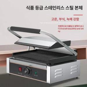 업소용 파니니기계 전기 스테이크 토스트 그릴 더블 헤드 압착