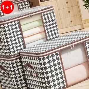 패브릭 이불가방 옷정리함 대용량 리빙박스 겨울 의류 보관백 옷장수납함 부직포