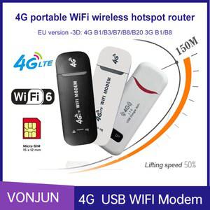 무선 USB 동글 라우터 포켓 핫스팟 모바일 휴대용 광대역 SIM 150MBPS 와이파이 카드 4G 5G