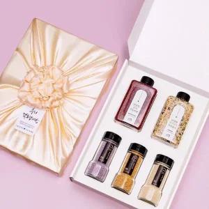 고품질 고급 보자기 5종 소금선물세트 증정품 사은품 소금선물 (WCE1123)