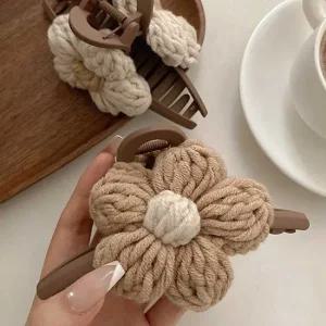 여자 긴 머리 올림 헤어 집게 핀 플라워 스타일링 헤어악세사리쇼핑몰 반머리핀