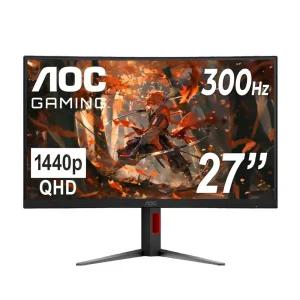 AOC CQ27G4ZH 27인치 곡선형 게이밍 모니터, QHD 2K 2560x1440, 1500R VA, 300Hz 0.3ms, HDMI x2, DP x1,