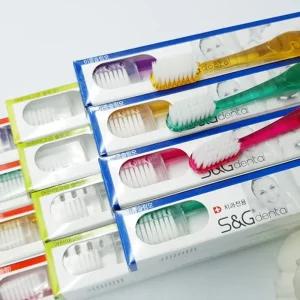 국내산 S&G 치과용 슬림모 칫솔 세트 성인·어린이 12입 (이중·고급 옵션 선택)
