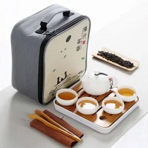 여행용 다도 다기세트 화이트차판