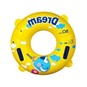 [하프클럽/]80cm 손잡이 튜브 옐로 계곡 수영 성인 아동