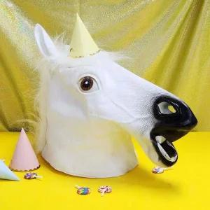 라텍스 가면 백마 재밌는선물 관종템 인싸템 할로윈 파티가면