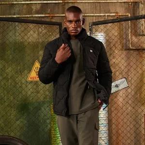 [험머] 남성 트랙 퀄팅 패딩 HA4FJ4002MBK