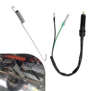 DACITY 리어 풋 브레이크 스위치 케이블 순수 구리 코어 방수 테일 라이트 스프링 오프로드 모터사이클 ATV 4륜 비치 바이크용 교체 부품(블랙)