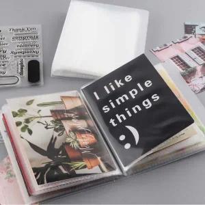 [셀러에이드]인생 4컷 여행 사진 보관용 투명 미니 앨범 포토 북 포토북제작