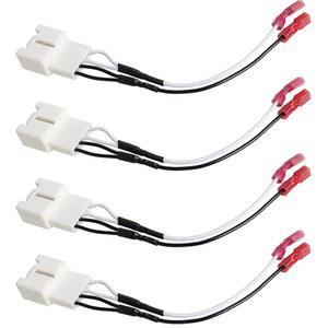 Jayubien 72-6912 포드 F150 포커스 머스탱 몬데오 이스케이프 익스플로러 엣지 마즈다 2 3 6 CX-5 Miat 4PIN 앞문 배선 하네스 어댑터 4PCS와 호환 자동차 스피커 와이어 커넥터