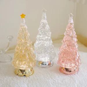 스노우 트리 대 크리스마스 오르골 워터볼 LED 스노우볼 무드등 조명